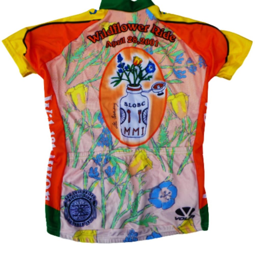 Vintage Voler Cycle Jersey 2001 San Luis Obispo Wildflower Ride Micro Matrix USA